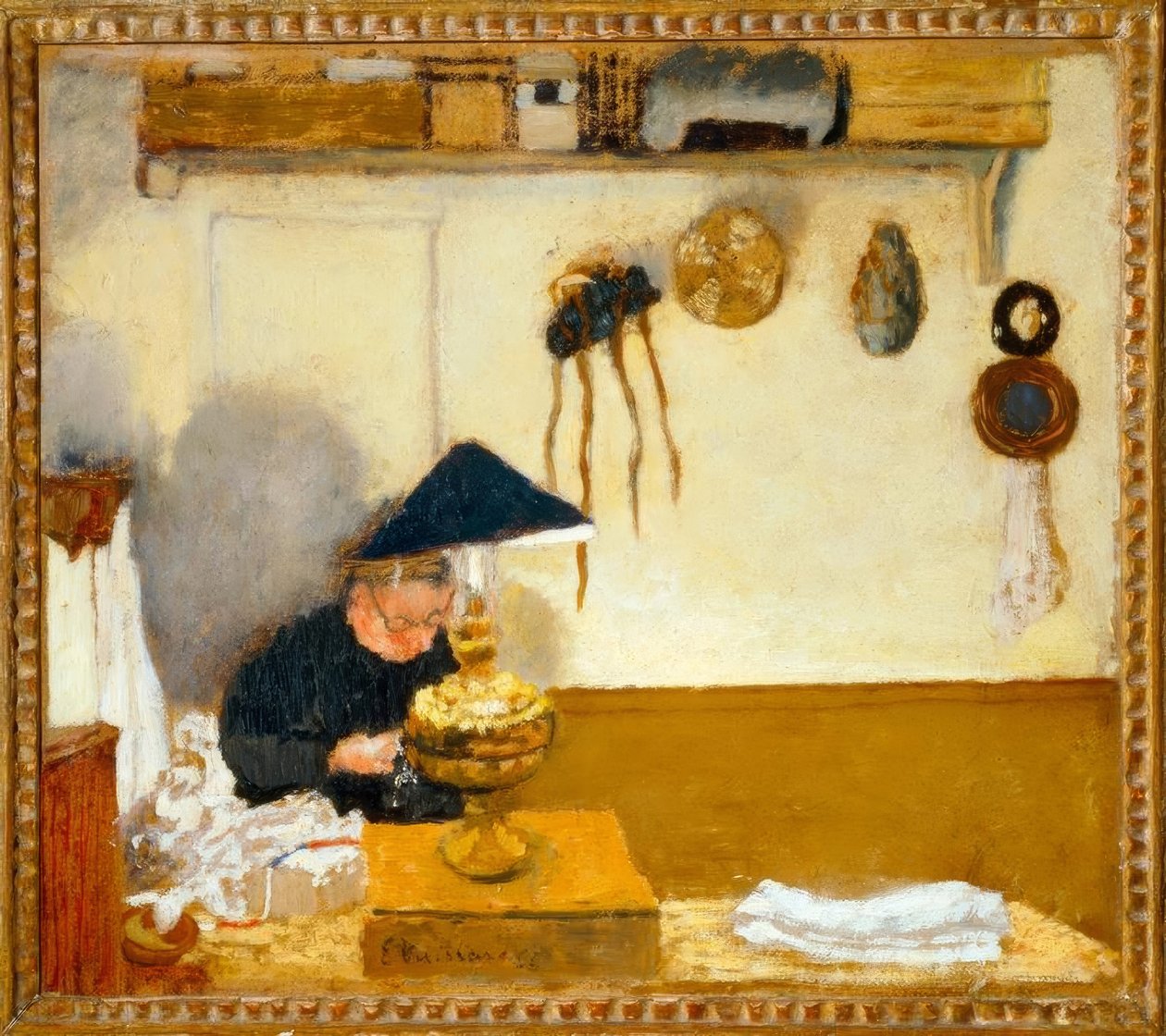 Vuillard, Madame Vuillard Šití od Edouard Vuillard