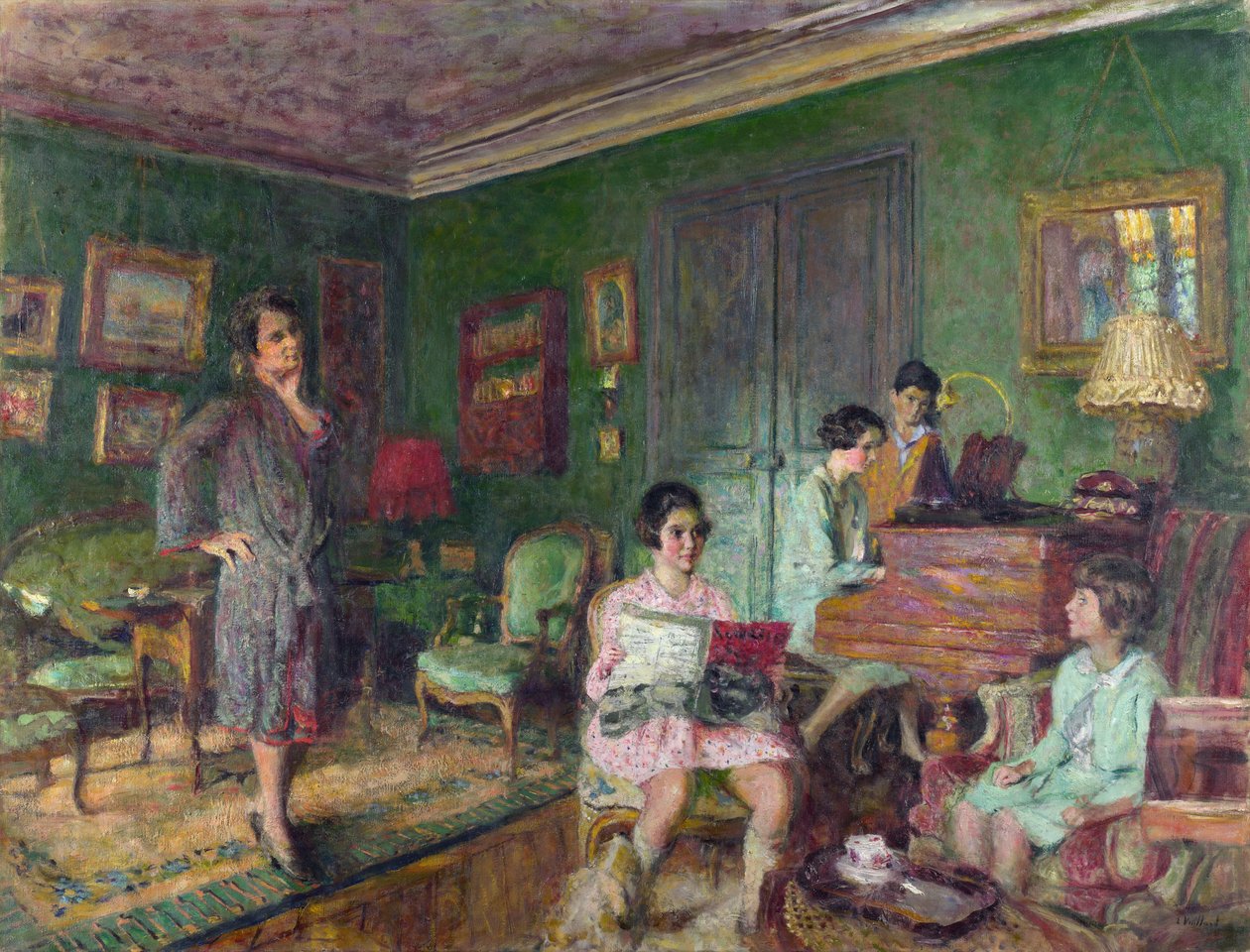 Vuillard, edouard (1868-1940) Madame Andre Wormser a její děti Olej na plátně 1927 Národní galerie, Londýn 89,2x116,5 od Edouard Vuillard