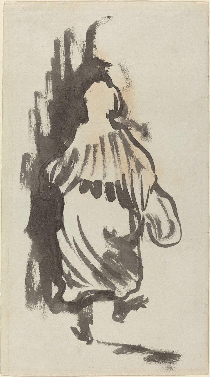 Chodící postava při pohledu zezadu od Edouard Vuillard