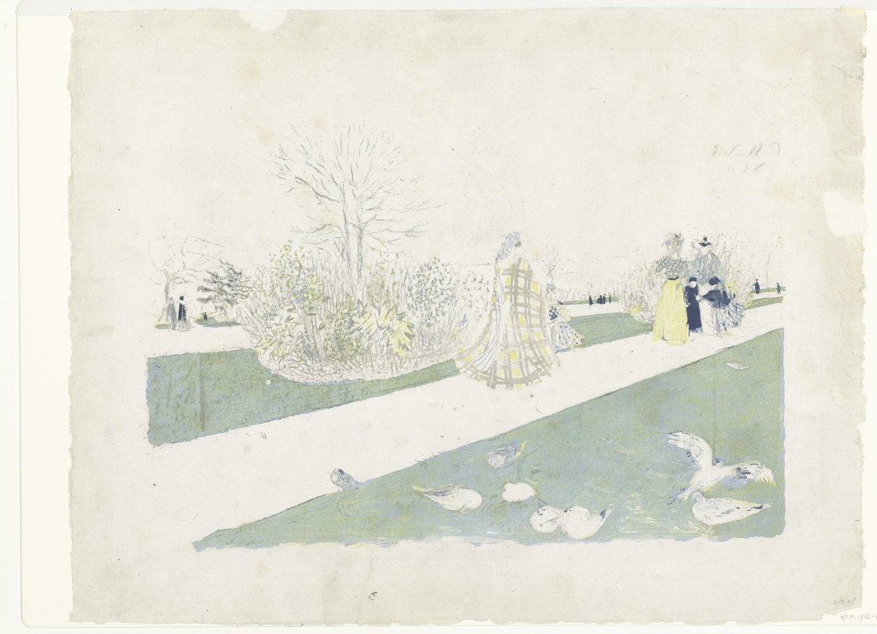 Turisté v parku Tuileries v Paříži Jardin des Tuileries od Edouard Vuillard