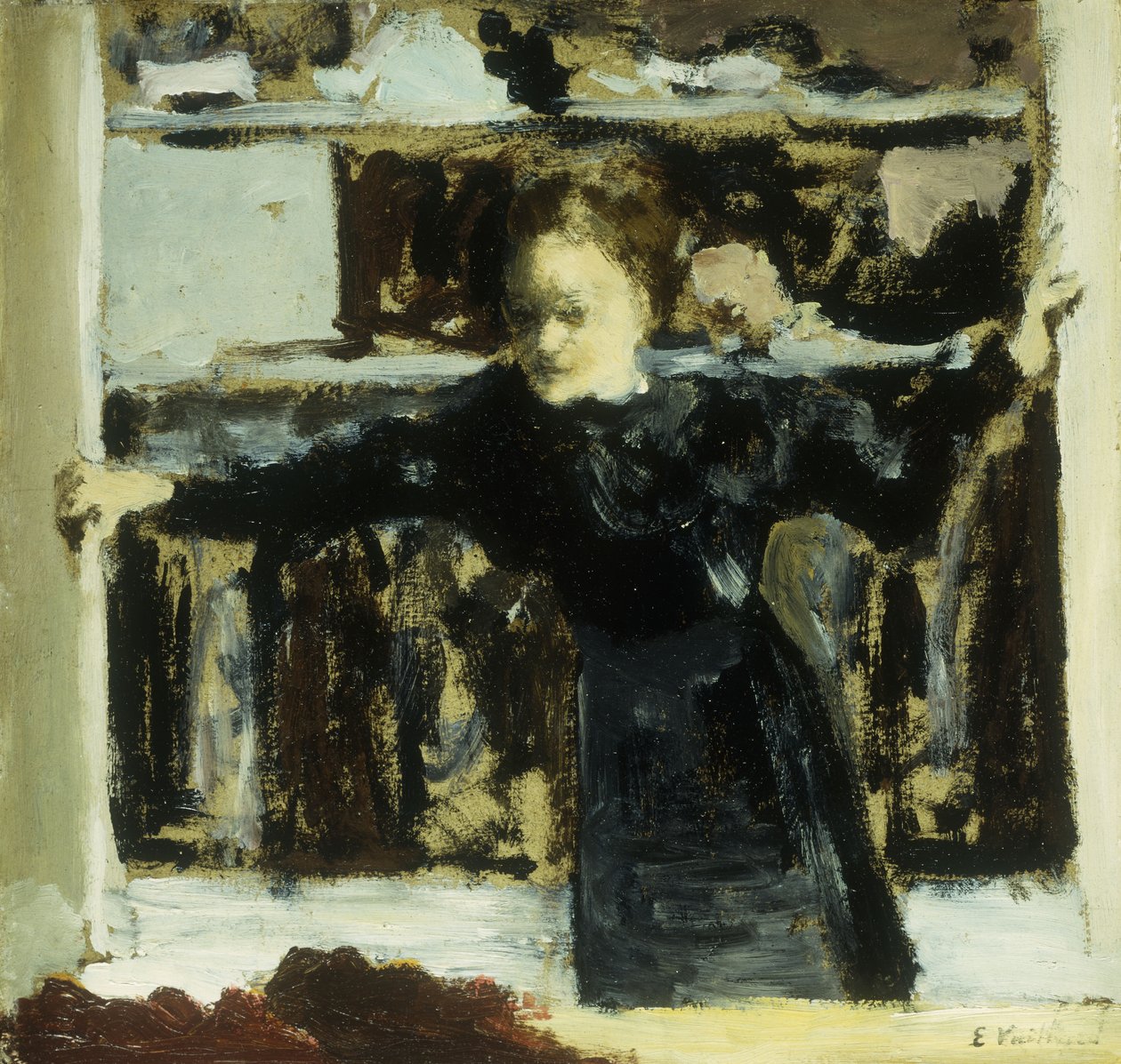 Žena Otevření okna; Žena otevírající okno, 1893 od Edouard Vuillard