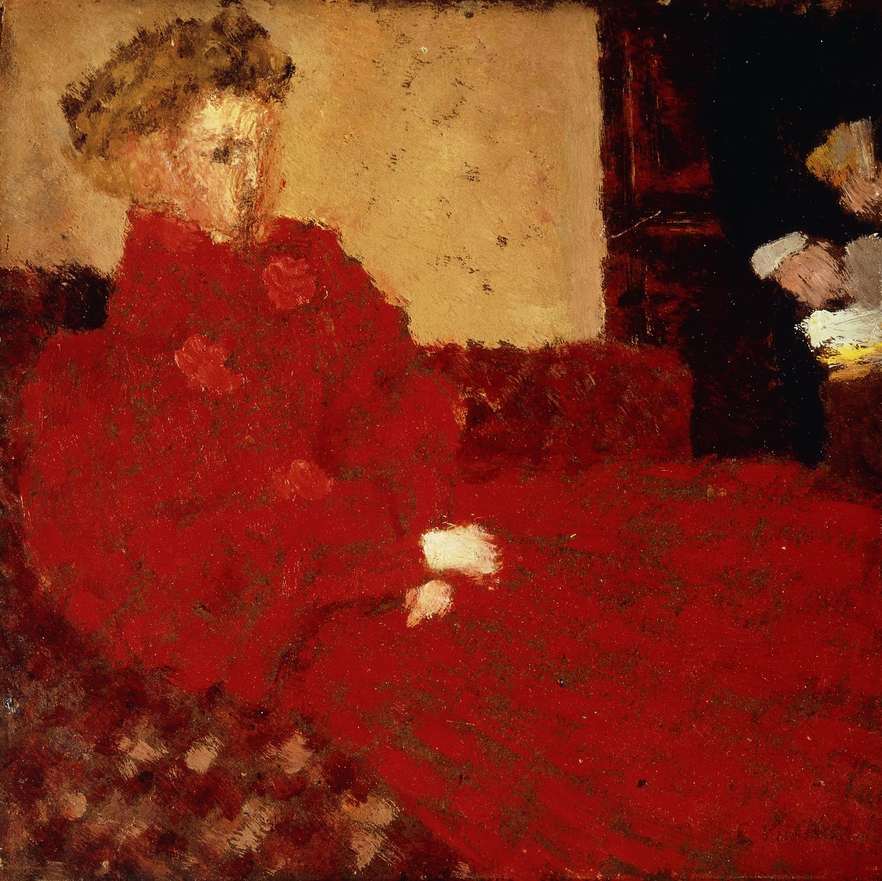 Žena v červeném, sedící; Sedící žena v červeném, kolem roku 1892 od Edouard Vuillard