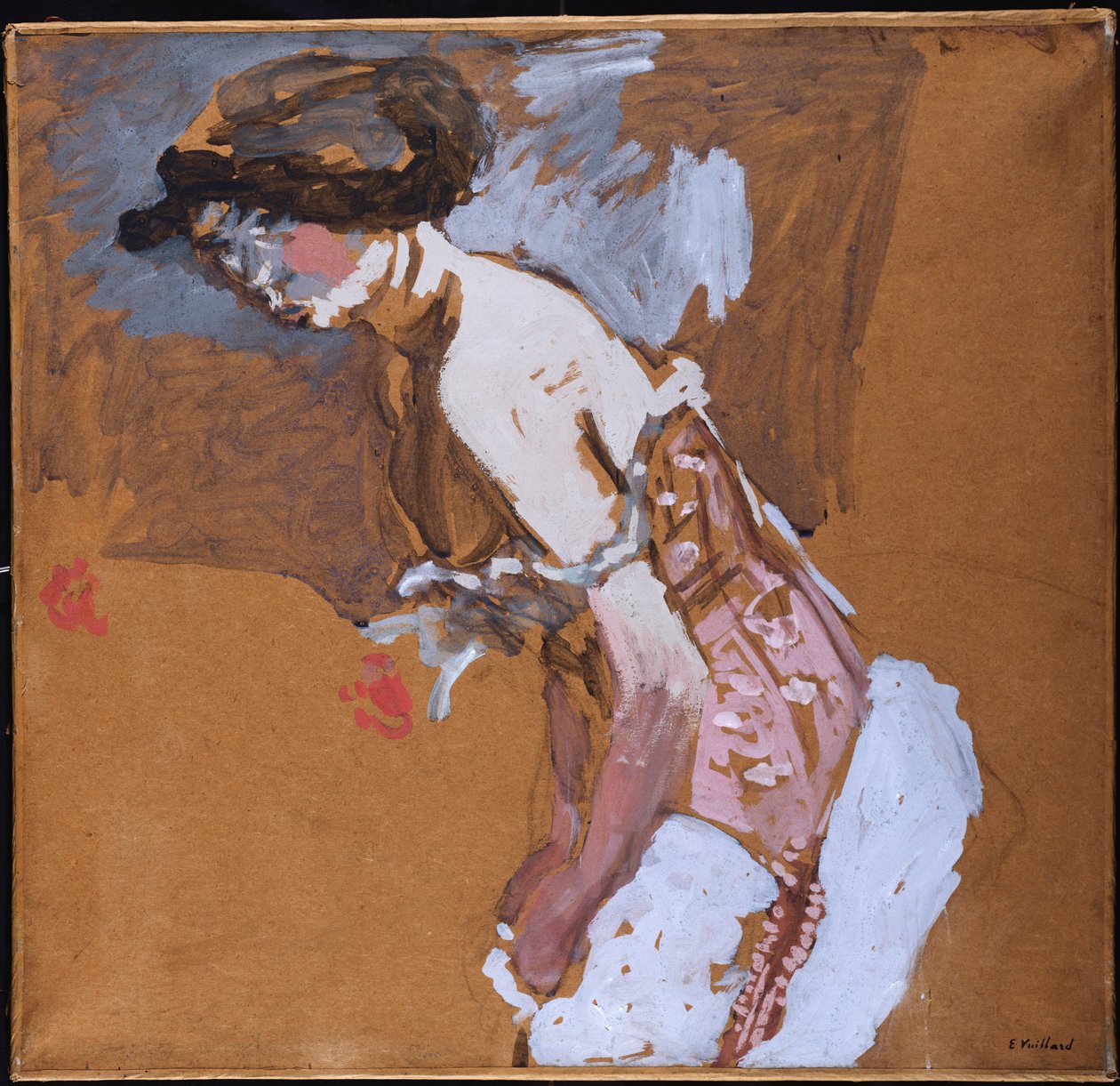 Žena v červeném korzetu od Edouard Vuillard