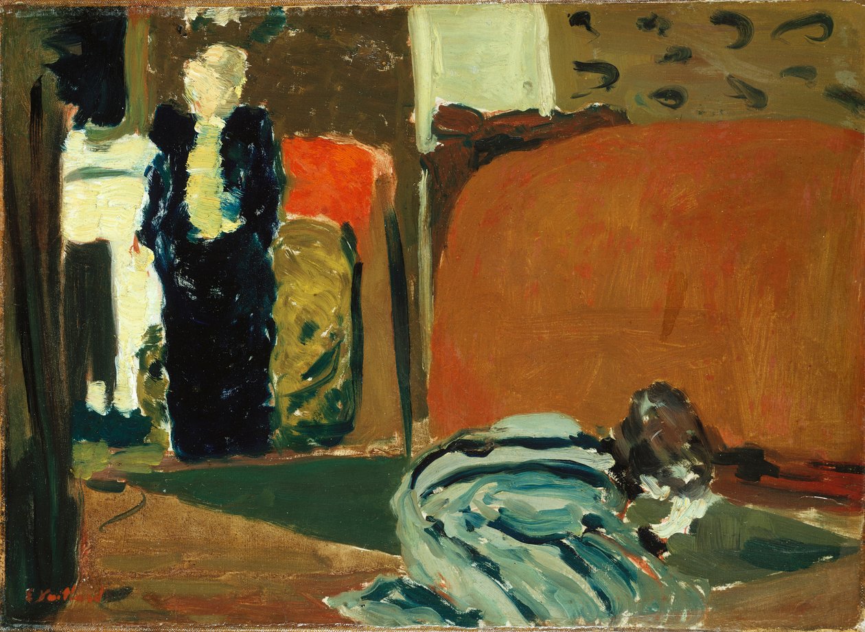 Žena se dívá pod postel, kolem roku 1895 od Edouard Vuillard