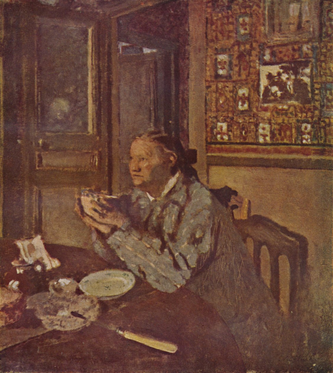 Žena s miskou Kolem 1897, c1897, 1946 od Edouard Vuillard