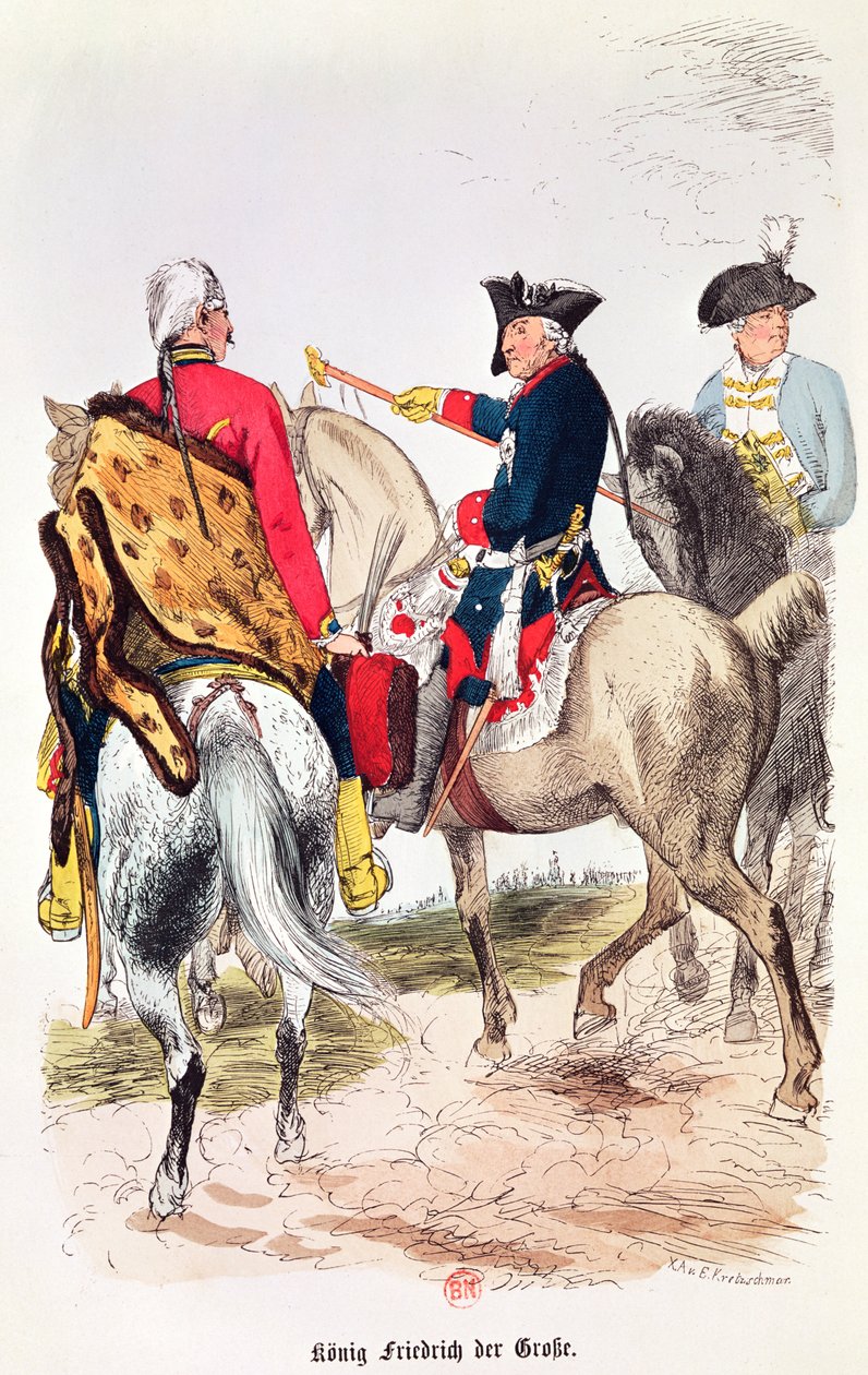 Fridrich II. (1712-86) Veliký, ilustrace z 