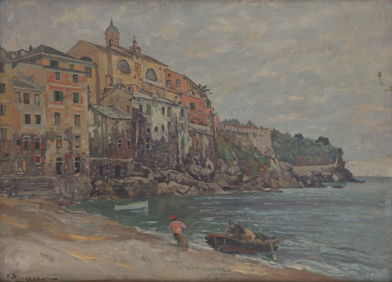 Italské přímořské město od Eduard Ameseder