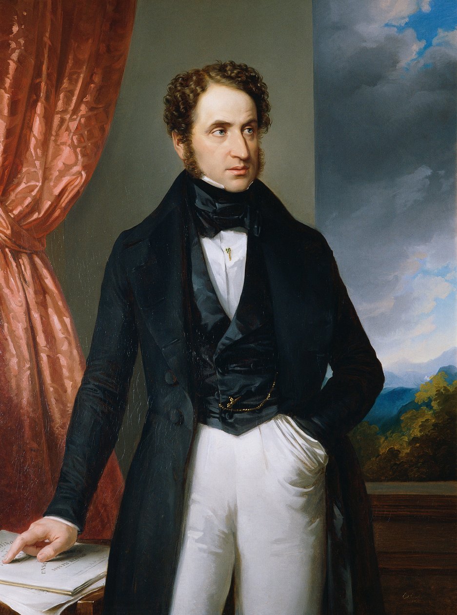 Portrét houslisty a skladatele Josefa Benesche 1795-1873, 1840. od Eduard Ender