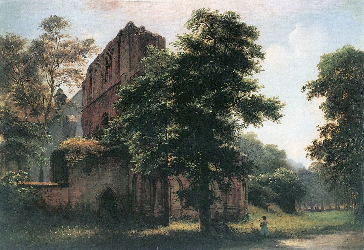 Zřícenina kláštera Lehnin od Eduard Gaertner