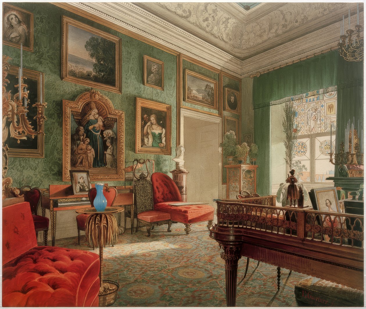 Zelený pokoj v Berlínském paláci od Johann Philipp Eduard Gartner