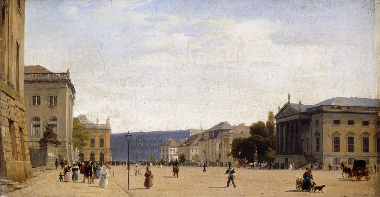 Unter den Linden, Berlín, 1836 od Johann Philipp Eduard Gartner