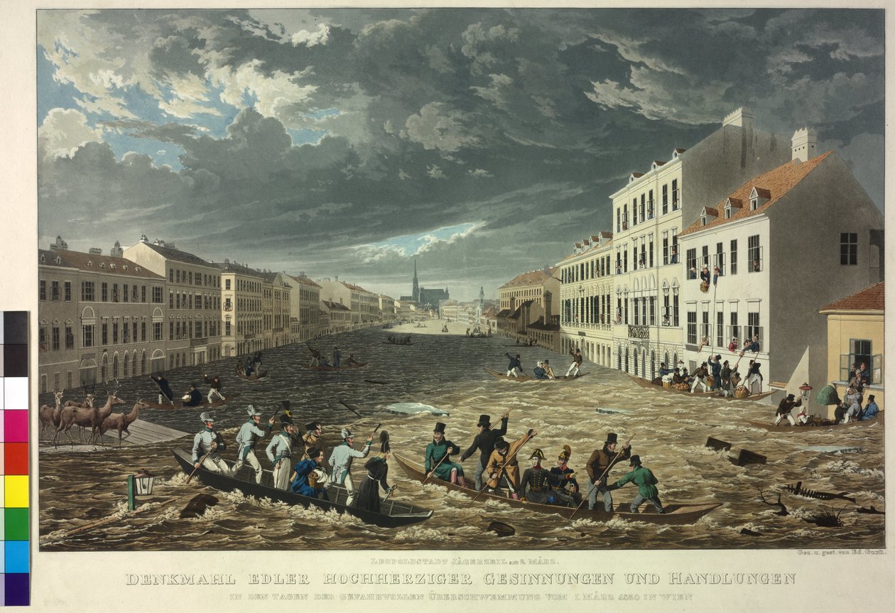 Povodeň ve Vídni v roce 1830 od Eduard Gurk