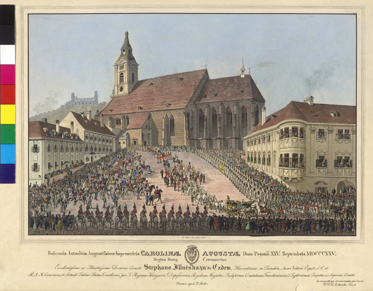 Korunovace císařovny Karolíny Augusty uherskou královnou 25. května. září 1825 v Bratislavě od Eduard Gurk