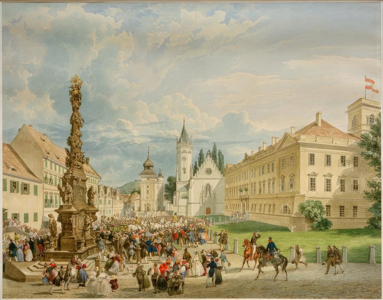 Evropa / Aliance / Setkání panovníků v Teplitz / Teplicích, září 1835 (setkání císaře Ferdinanda I. od Eduard Gurk