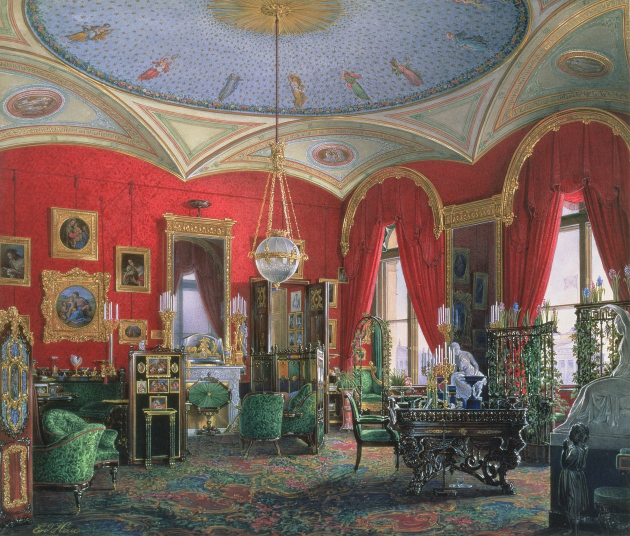 Interiér Zimního paláce od Eduard Hau
