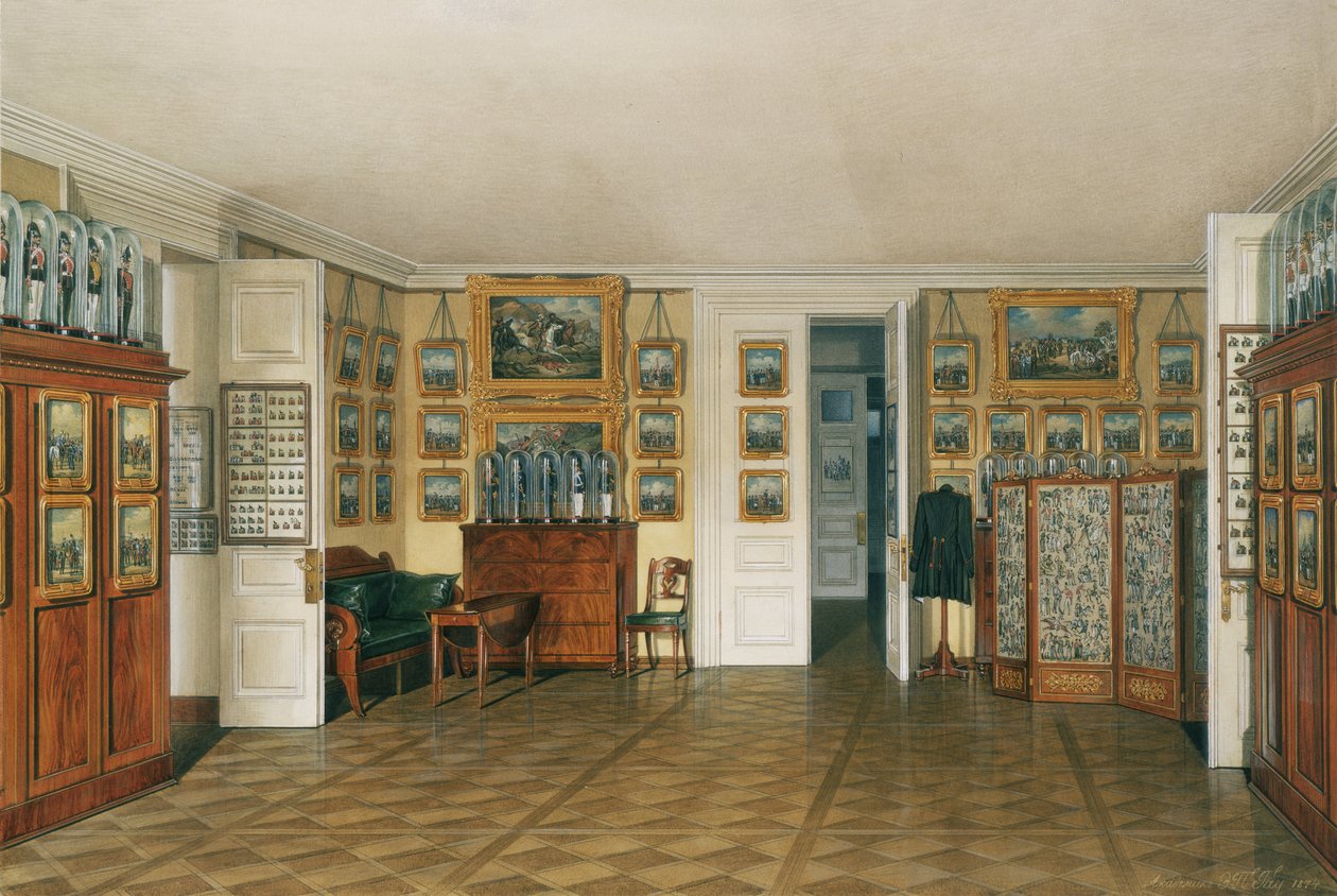 Interiéry Zimního paláce. Komorník císaře Alexandra II., 1874 od Eduard Hau