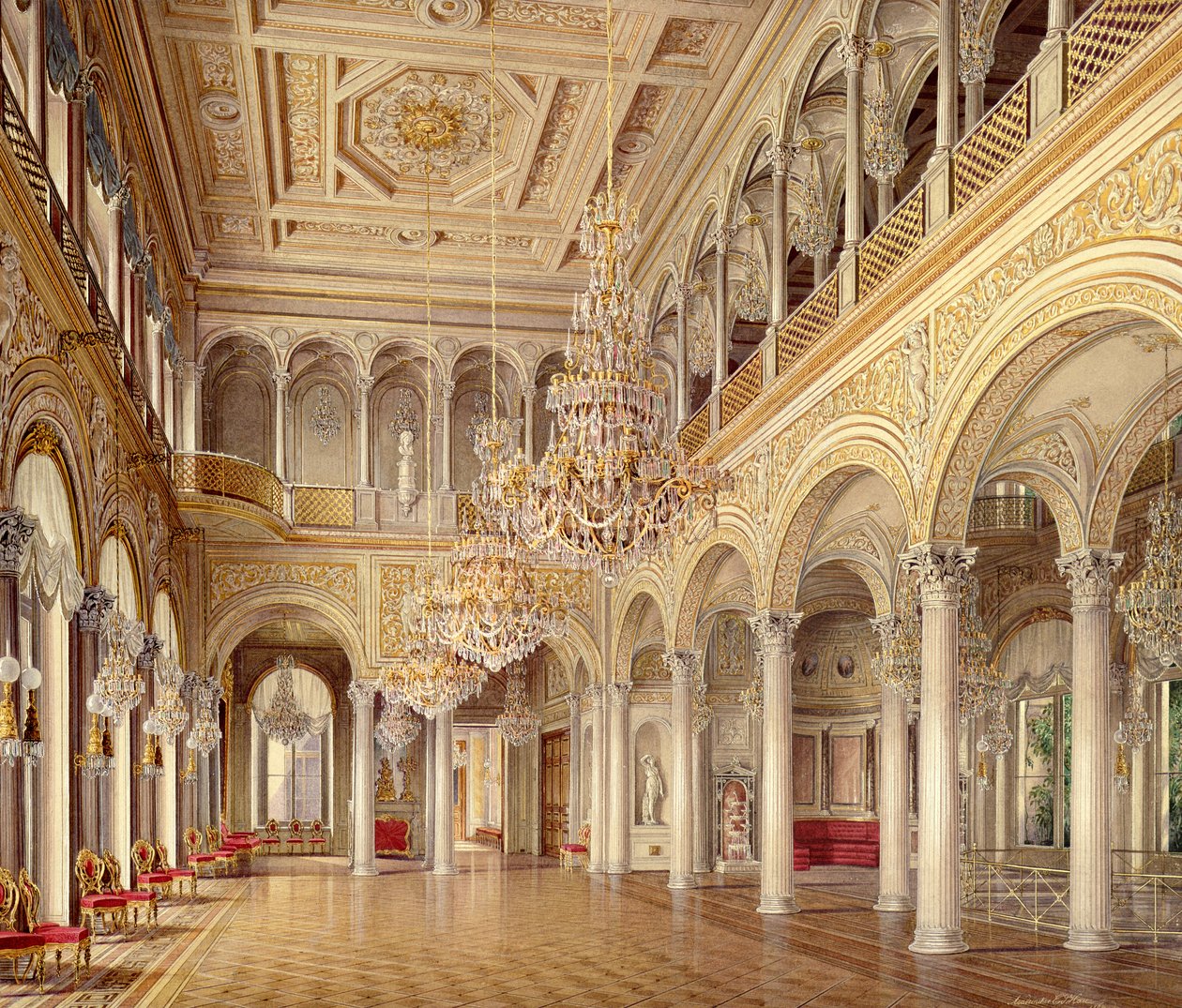 Pavilonový sál, Malá Ermitáž, 1864 od Eduard Hau