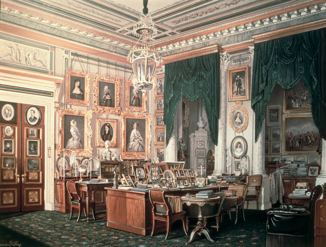 Studie Alexandra III. (1845-94) v paláci Gatchina, kolem roku 1881 od Eduard Hau
