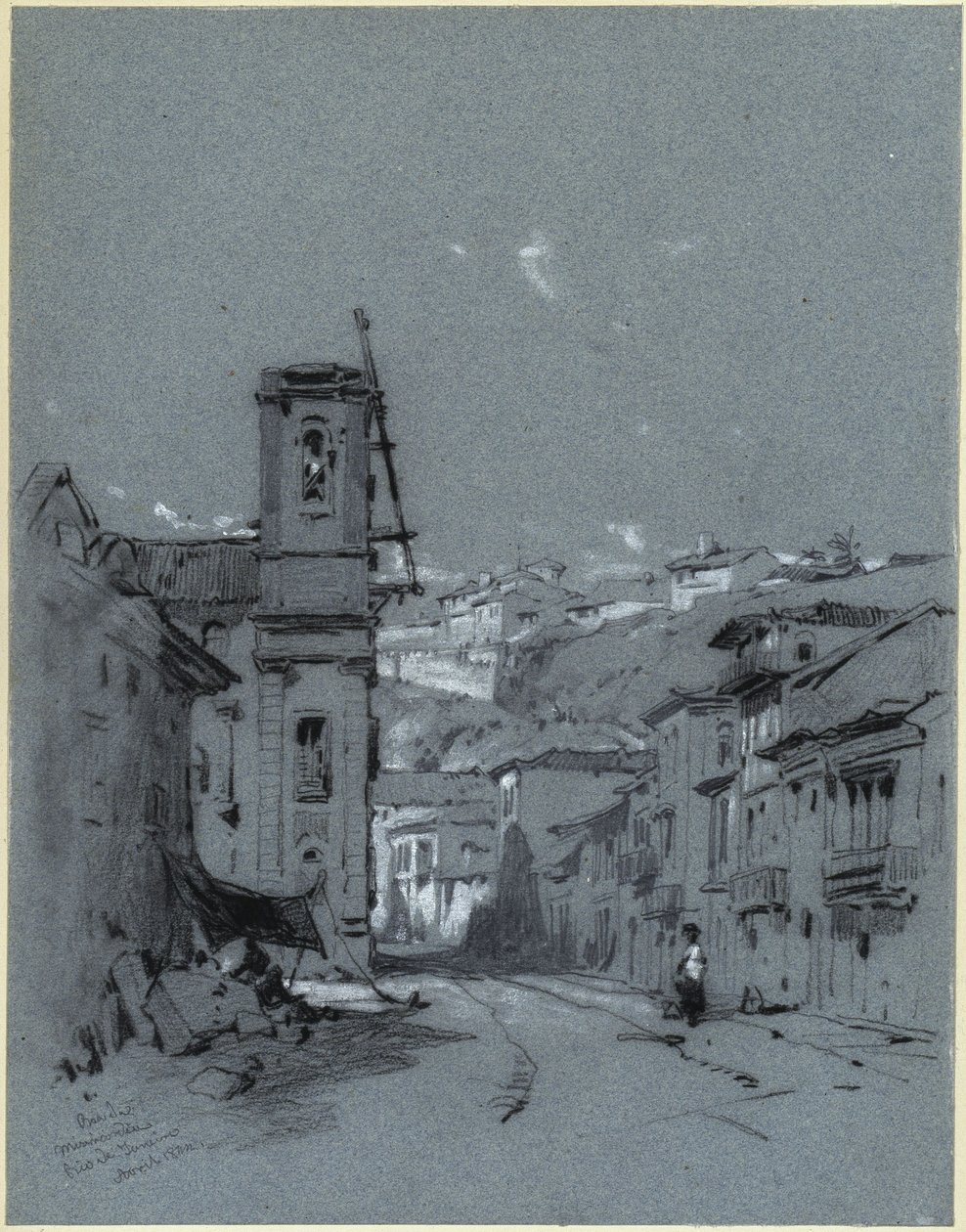 Ulice Misericordia v Rio de Janeiru od Eduard Hildebrandt