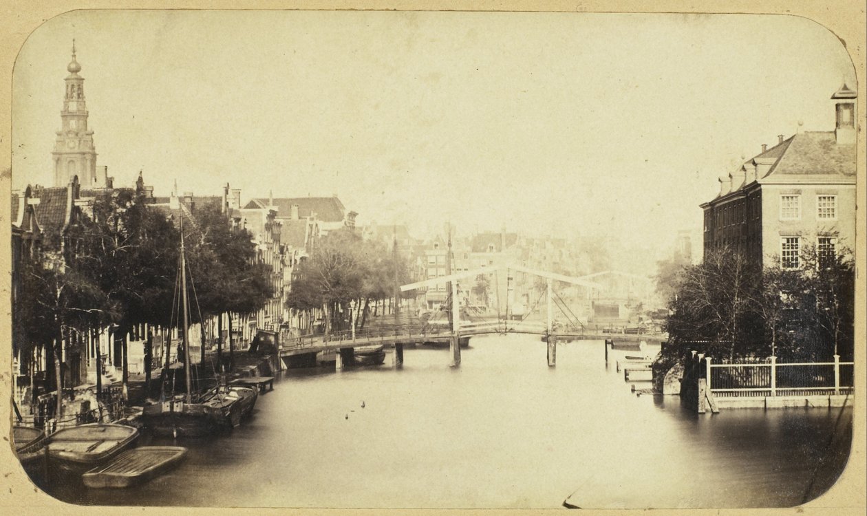 Pohled na Zwanenburgwal v Amsterdamu od Eduard Isaac Asser