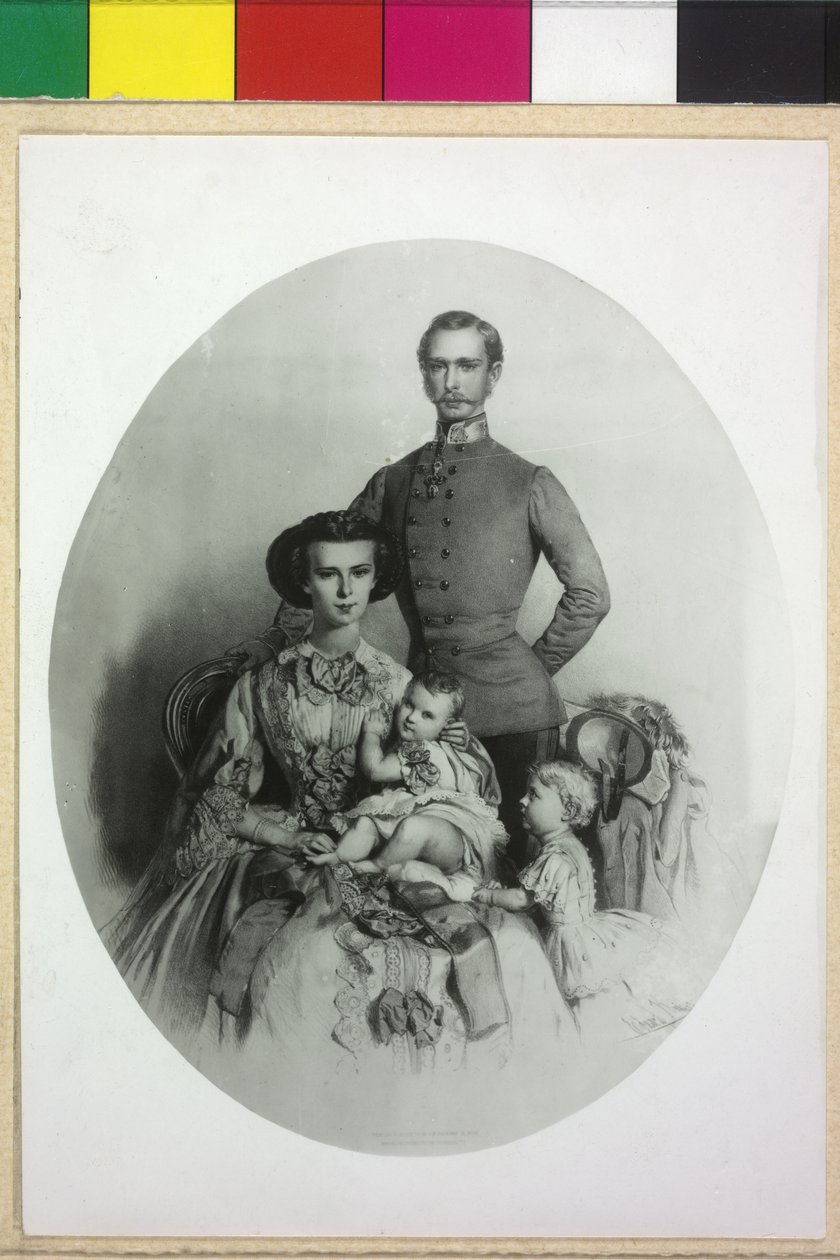 Rakouský císař s rodinou František Josef I. od Eduard Kaiser