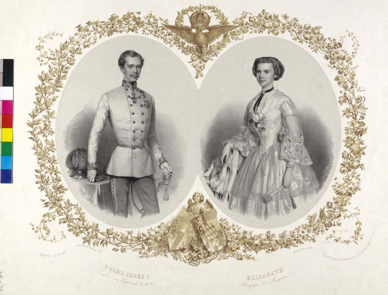 František Josef I. císař rakouský - Alžběta, vévodkyně bavorská od Eduard Kaiser