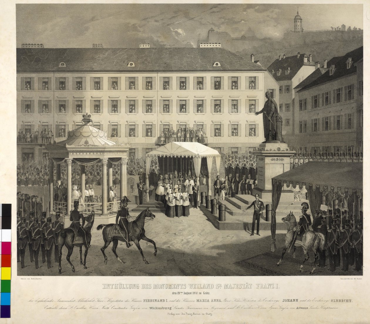 Odhalení pomníku Františka I. Graz: odhalení pomníku od Eduard Kaiser