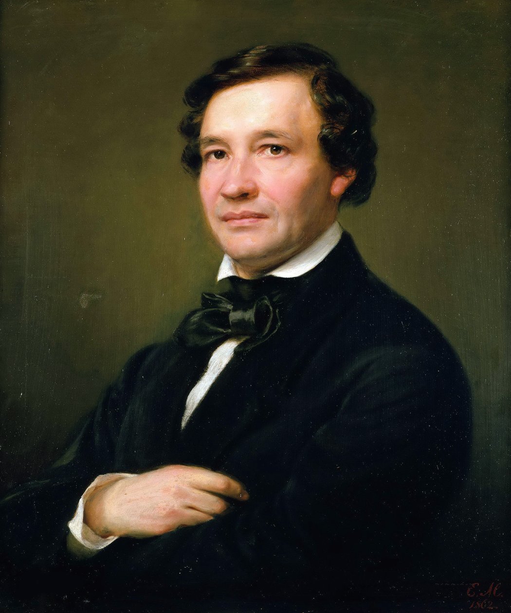 Portrét pianisty a skladatele Wilhelma Tauberta 1811-1891, 1862. od Eduard Magnus