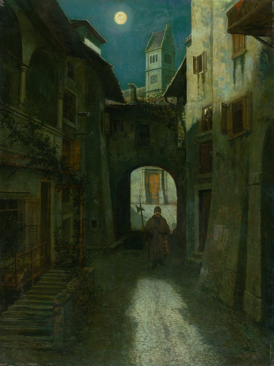 Noční hlídka na Starém Městě, 1880. od Eduard Majsch