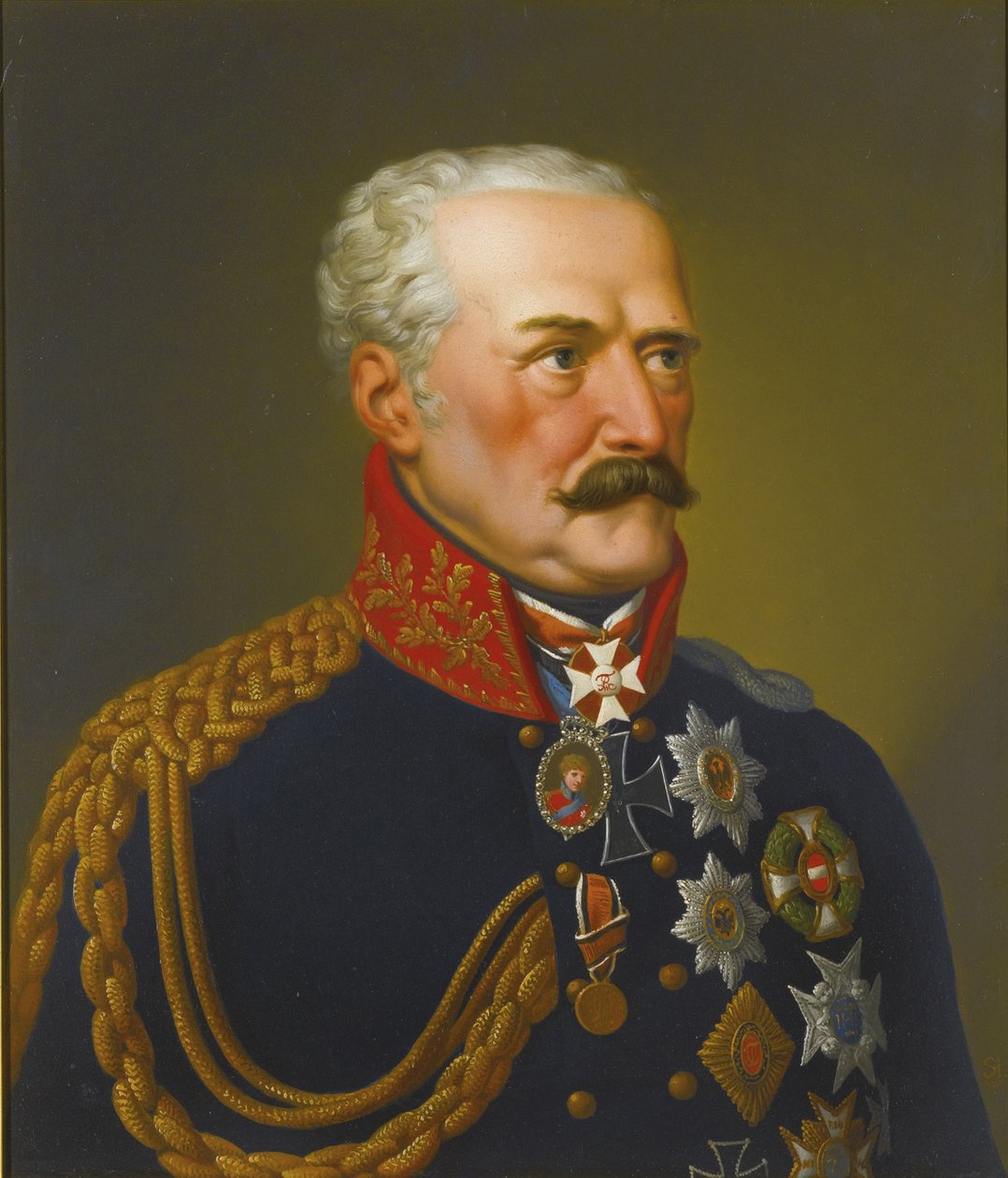 Portrét Gebharda Leberechta von Blücher, knížete z Wahlstattu 1742-1819 od Eduard Ströhling
