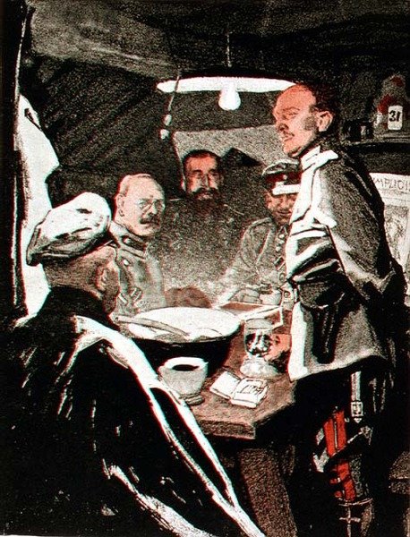Novoroční punč, ilustrace z německého časopisu, 