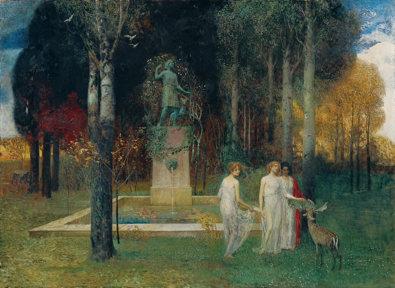Nymfy u Studny od Eduard Veith