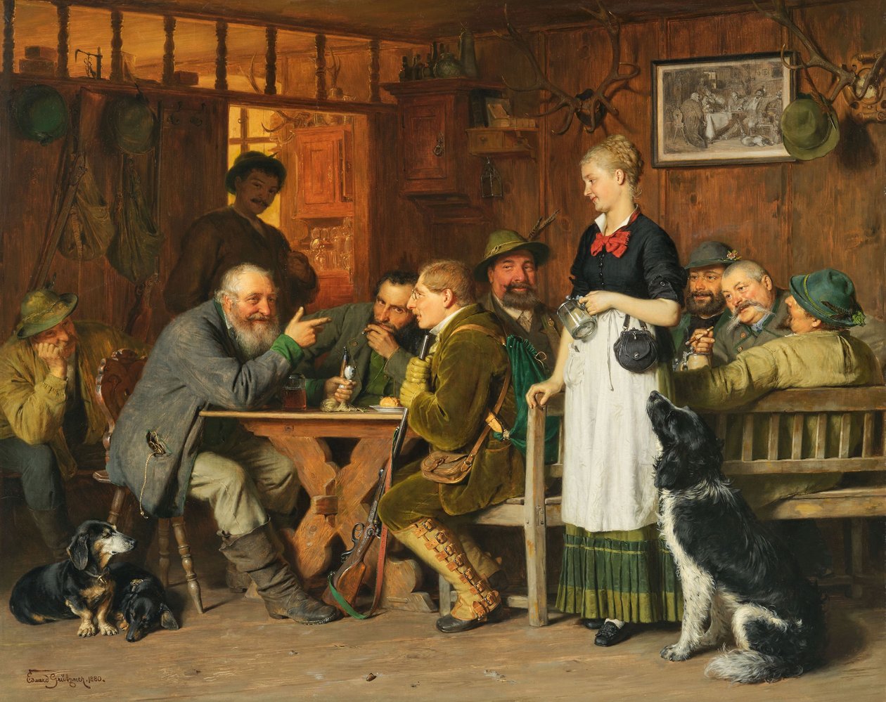 Eduard Grützner Nedělní lovec 1880 od Eduard von Grutzner