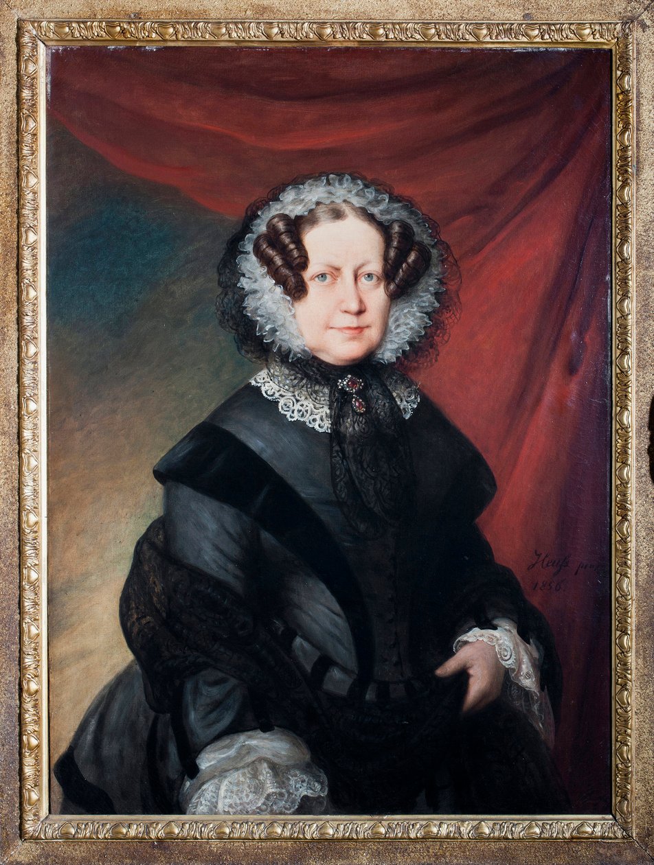 Portrét Artemisie Negrone Brignole-Sale (Brignole Sale), matky vévodkyně Galliery Maria Brignole Sale de Ferrari Obraz Eduarda von Heusse (1808-1880) Geny, nová pouliční muzea od Eduard von Heuss