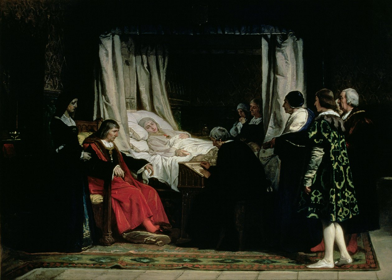 Závěť královny Isabely Katolické (1451-1504) 1864 od Eduardo Rosales