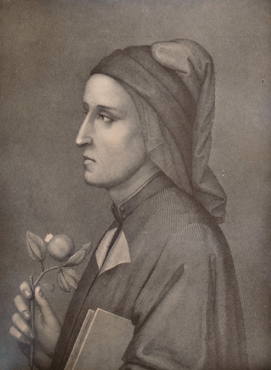 Dante Alighieri , italský básník, 19. století 1894 od Eduardo Chiossone