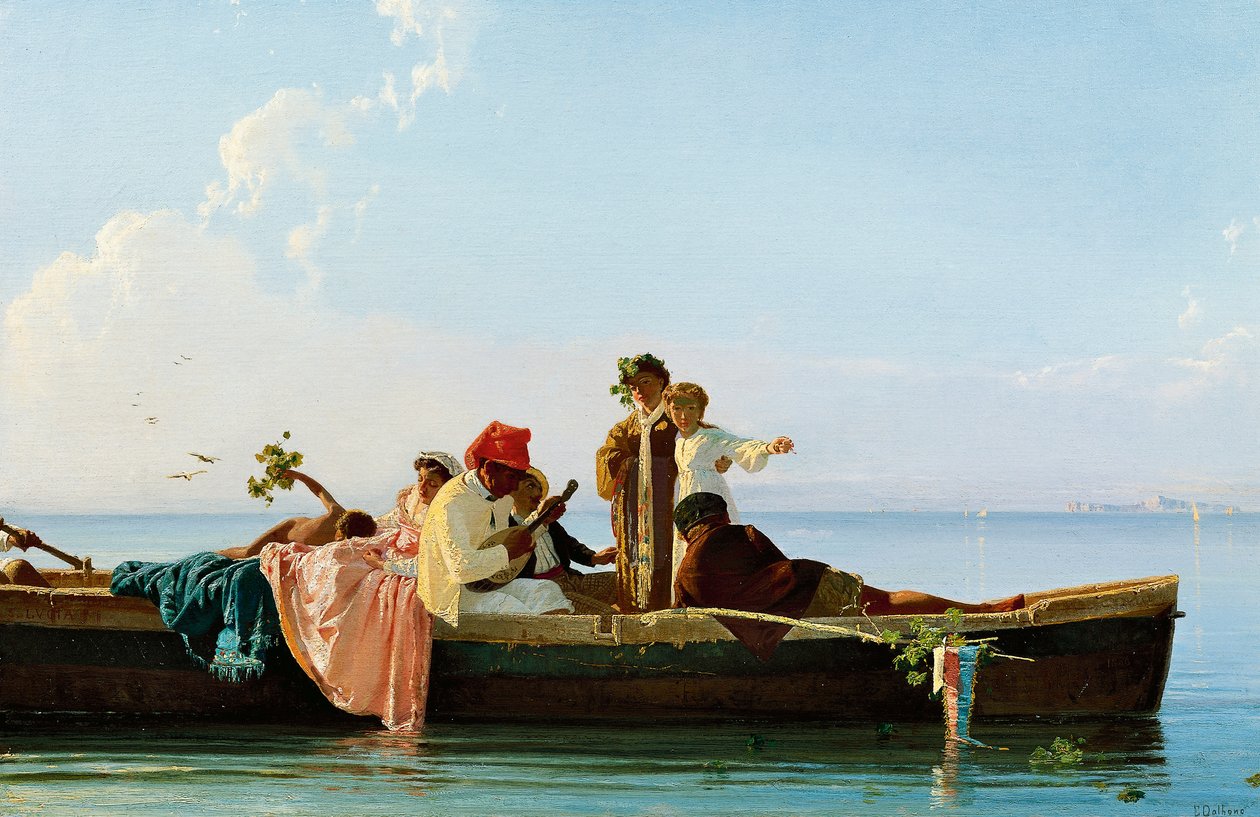 Od Frisia po Svatou Lucii, Edoardo Dalbono, kolem roku 1866, olej na plátně od Eduardo Dalbono