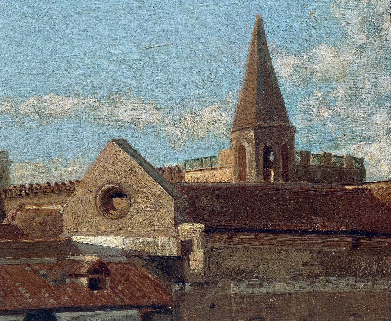 Terasa, Edoardo Dalbono (1841-1915), olej na desce, 45x30 cm. Detail. od Eduardo Dalbono