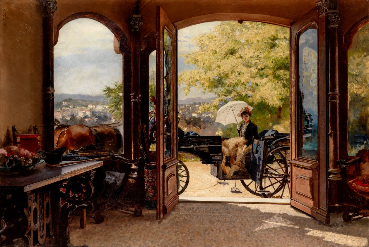 Návštěva (En visite) (olej na plátně) od Eduardo Tofano