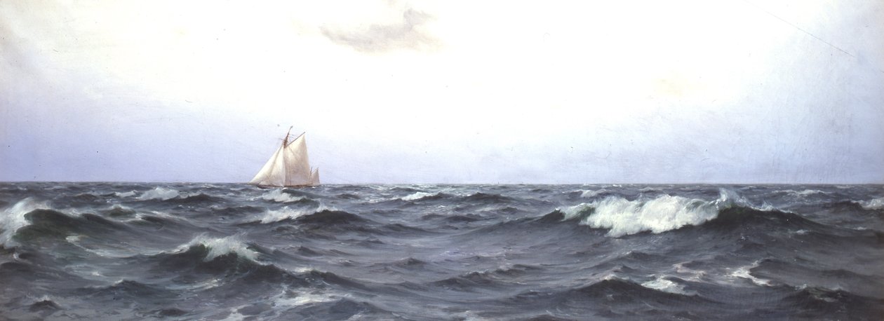 Valkyrie II překračující Atlantik, kolem roku 1893 od Eduardo de Martino