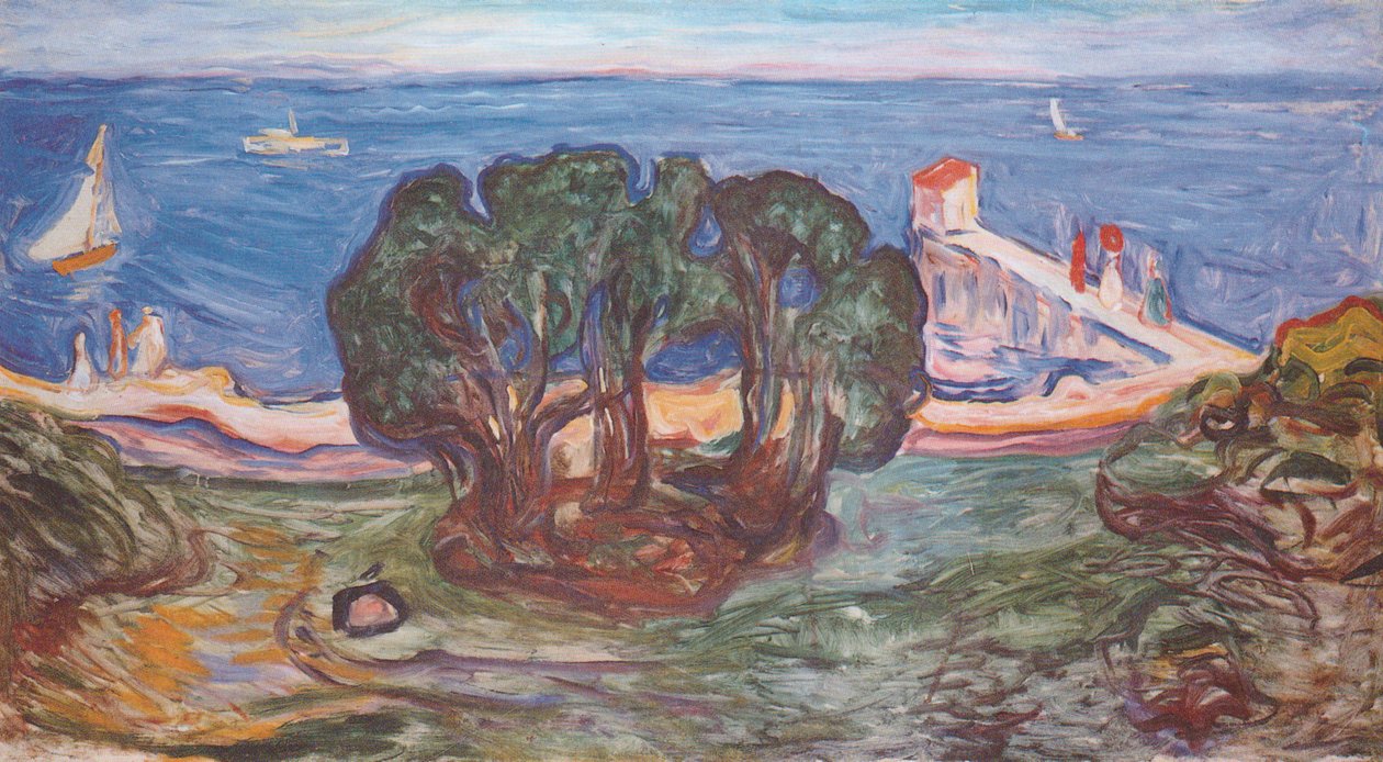 Stromy u moře od Edvard Munch