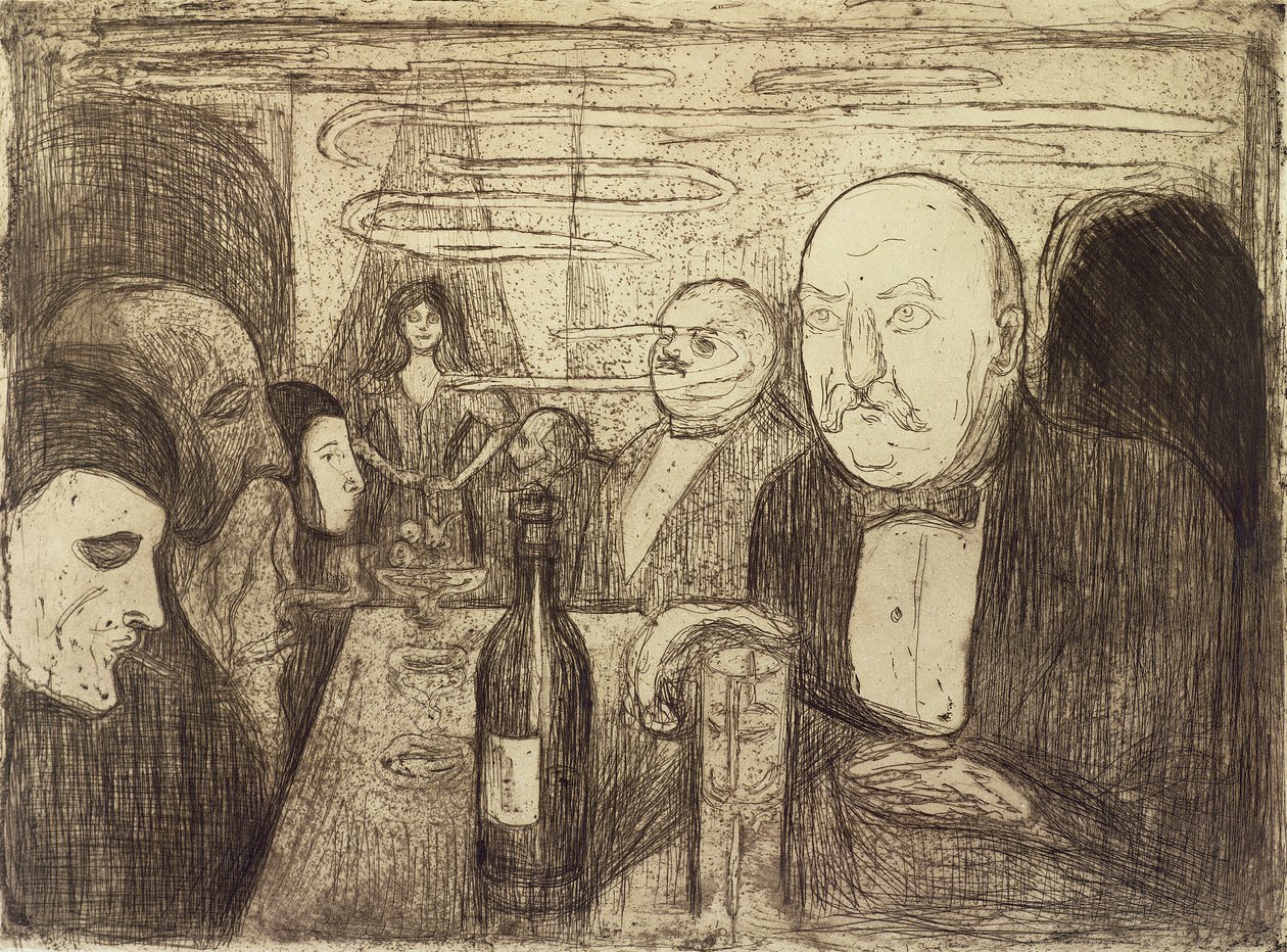 Christiana, Bohéma II, 1895 (suchá jehla) od Edvard Munch