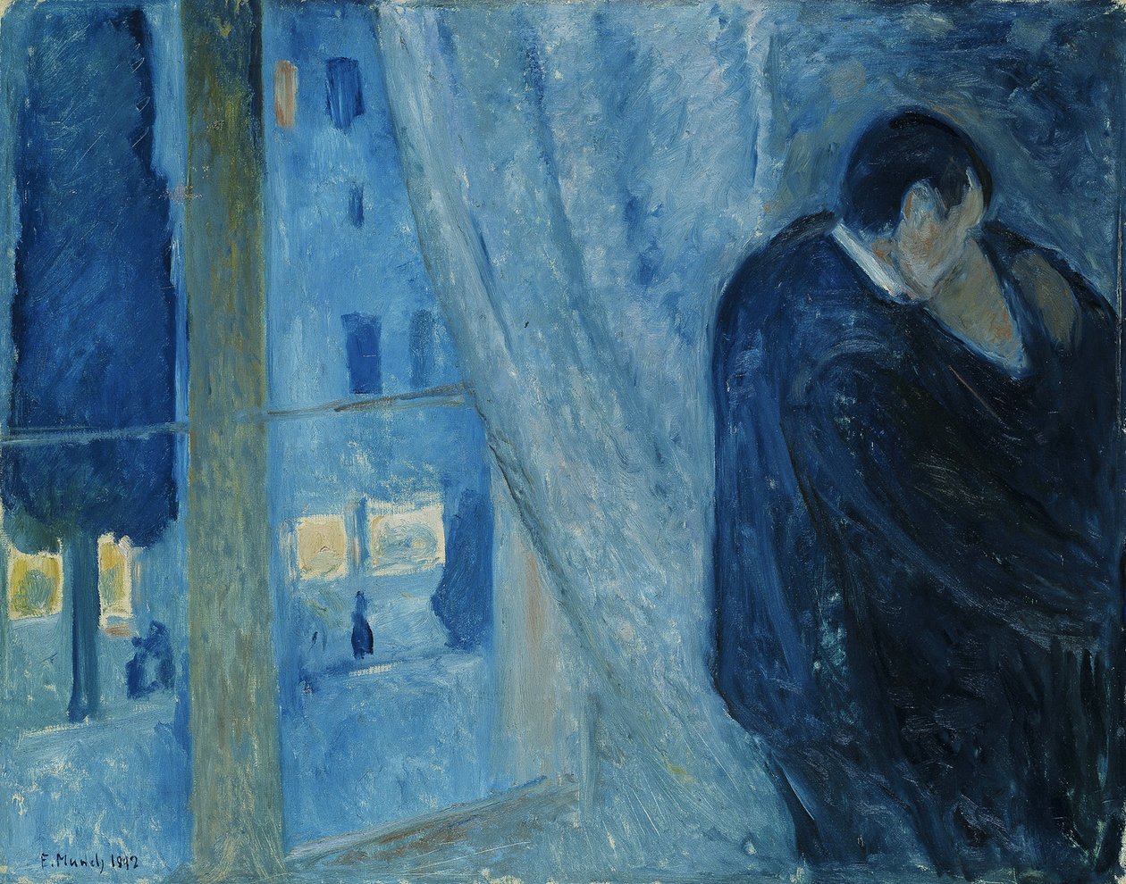 Polibek u okna od Edvard Munch