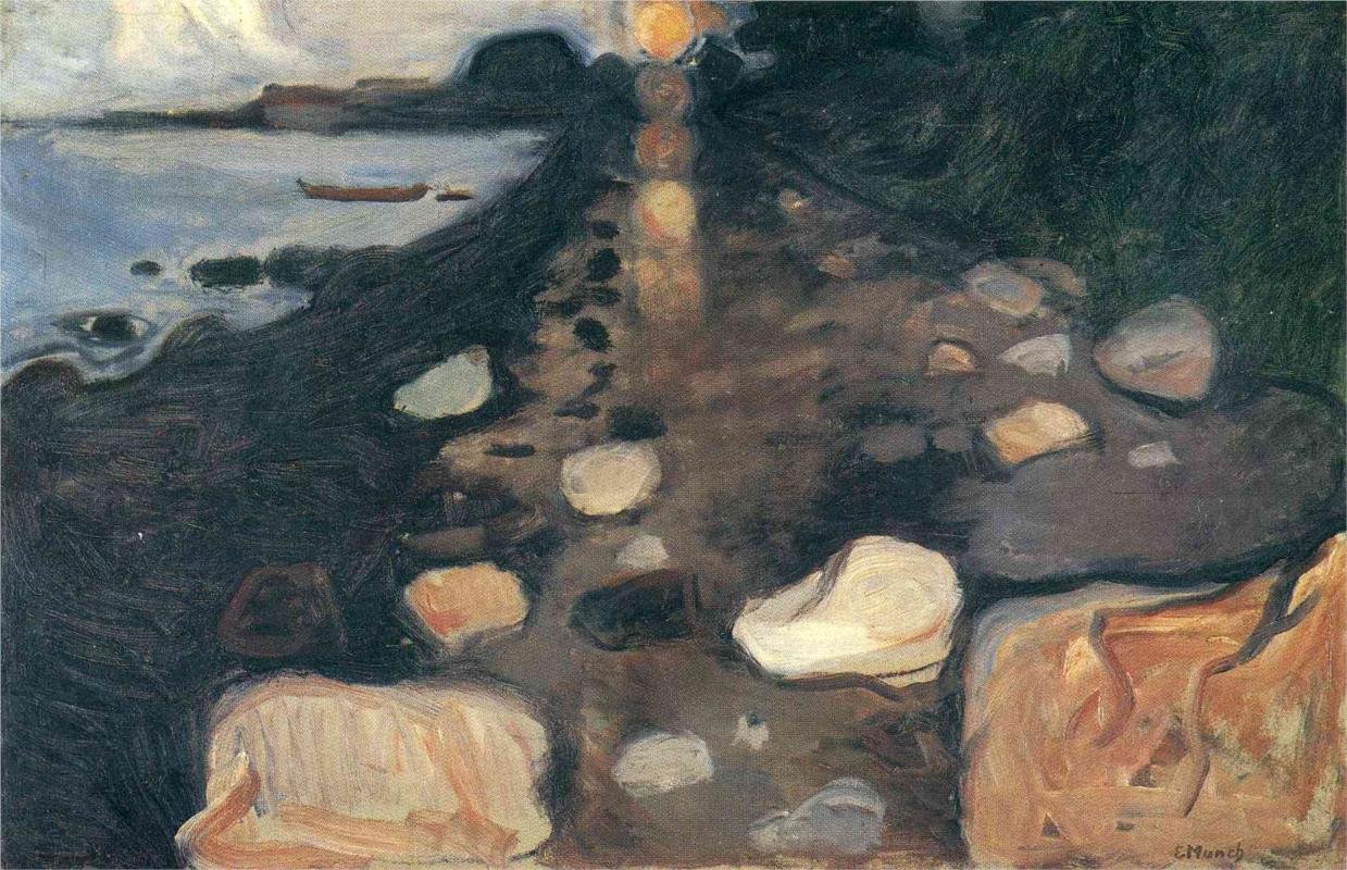 Měsíční světlo na pláži od Edvard Munch
