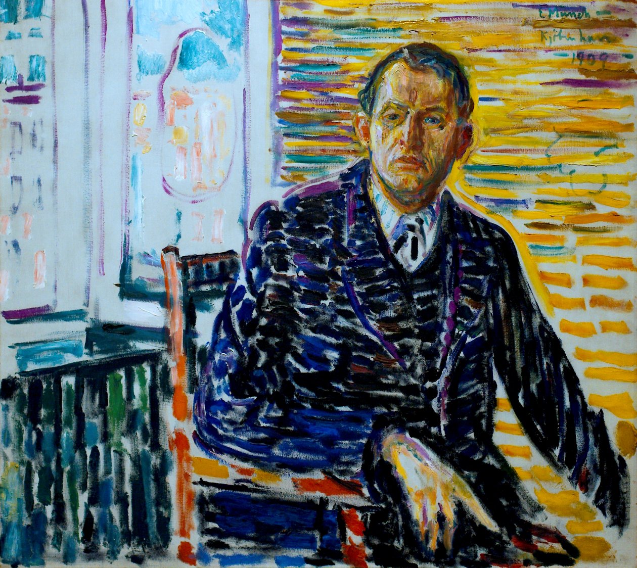Autoportrét na klinice od Edvard Munch