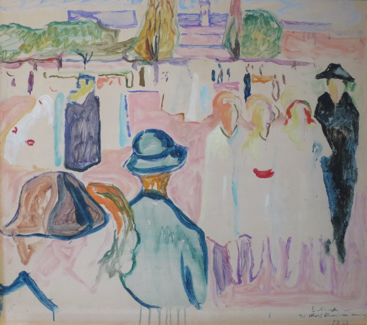 Léto na ulici Karl Johan od Edvard Munch