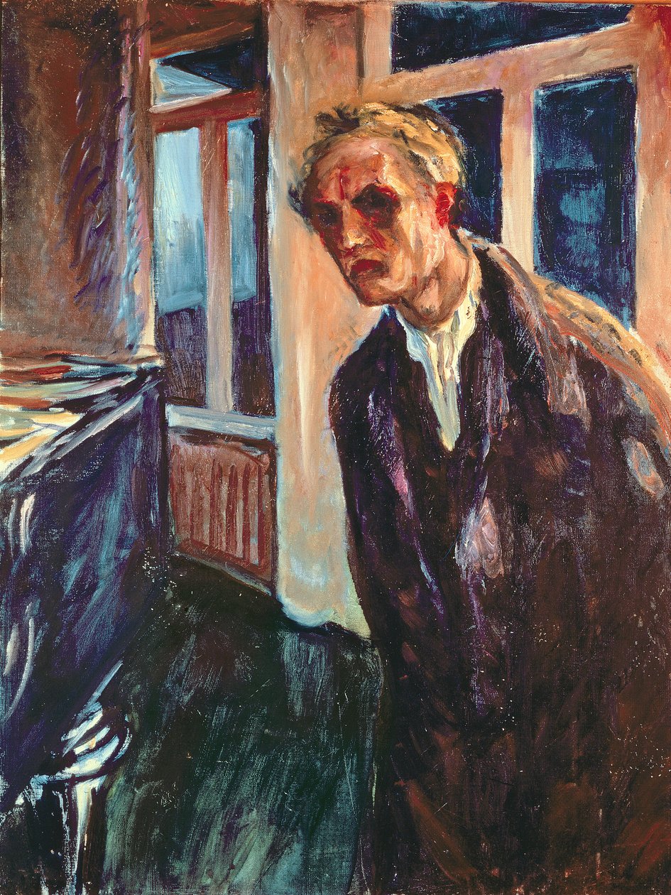 Poutník v noci: autoportrét od Edvard Munch