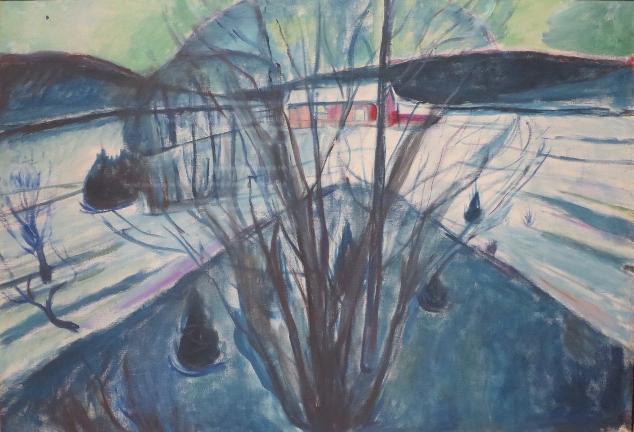 Zimní noc, Ekely od Edvard Munch