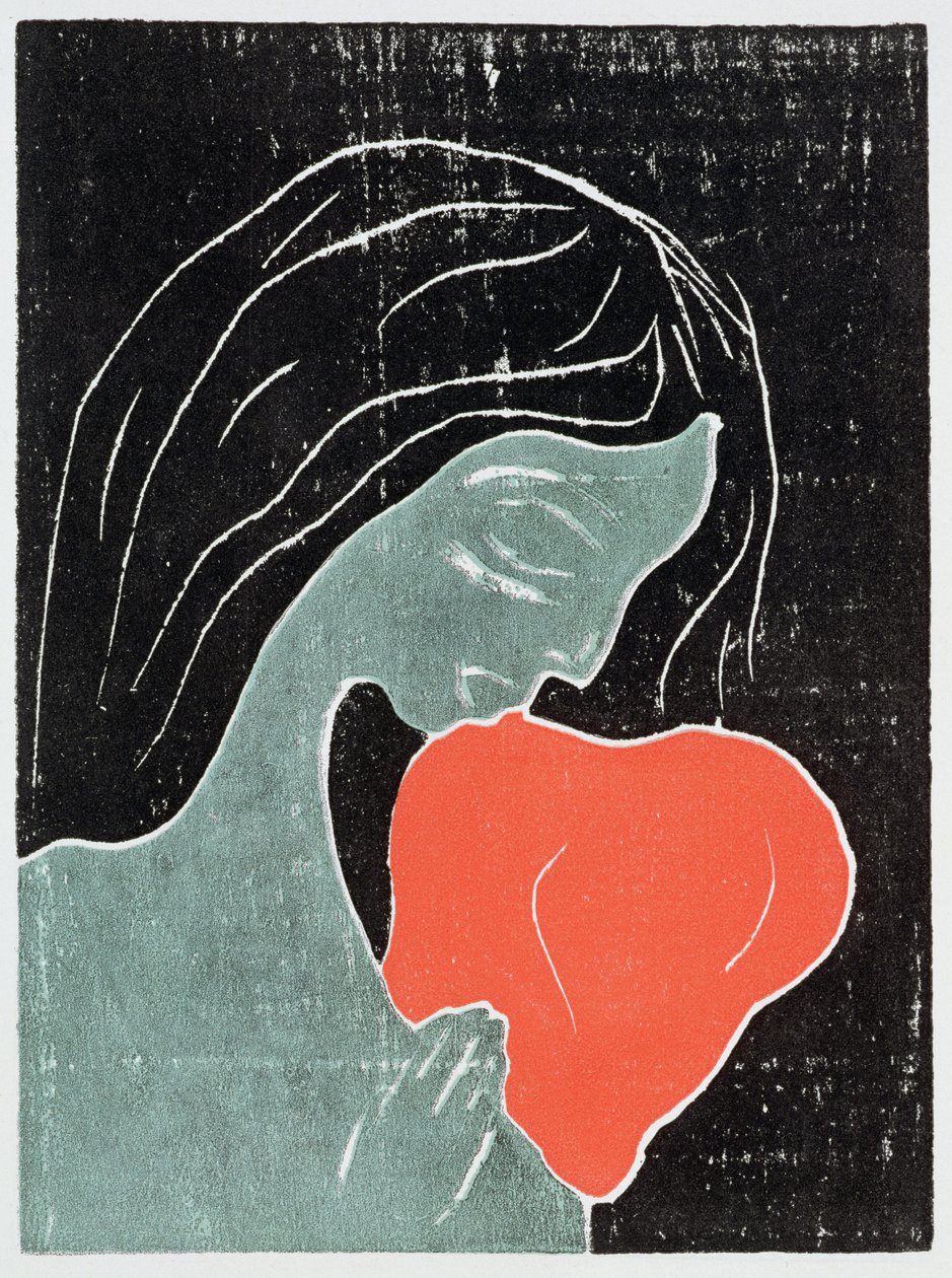 Žena se psem od Edvard Munch