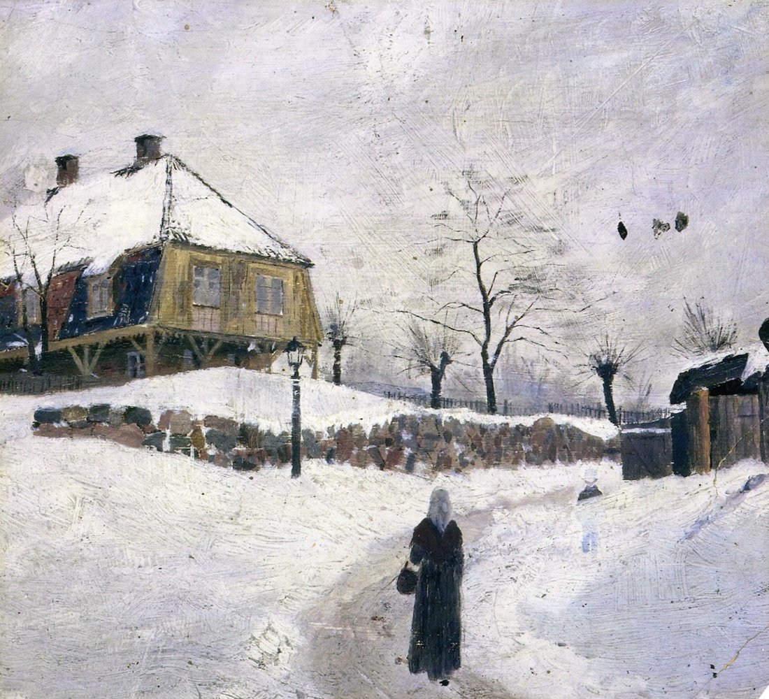 Øvre Foss v zimě od Edvard Munch